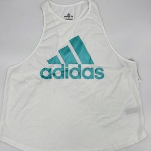 Adidas Amplifier Badge of Sport Graphic Tank Top in White